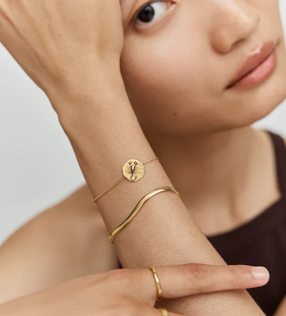 Scorpio Zodiac Chain Bracelet view 4