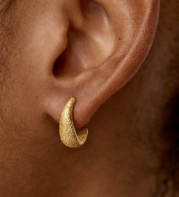Antica Textured Small Hoop Earrings