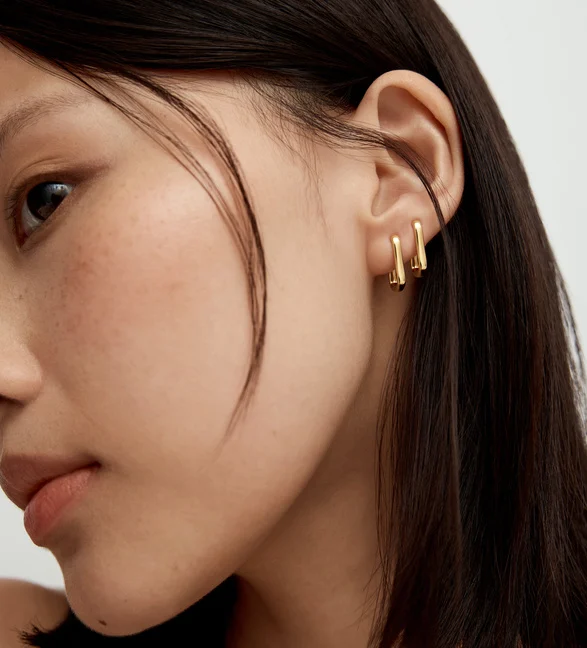 Alta Mini Huggie Earrings view 4