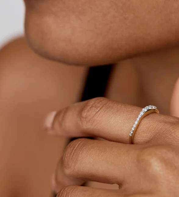 Riva Pavé Diamond Stacking Ring