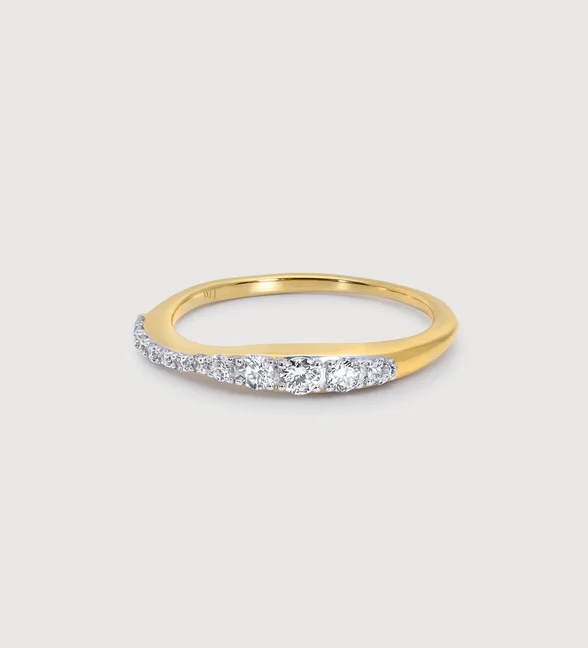 Riva Pavé Diamond Stacking Ring view 3